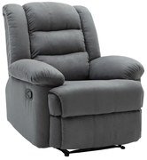 WOODWELL Ε971,2JULIA Πολυθρόνα Relax Σαλονιού - Καθιστικού, Ύφασμα Γκρι 93x90x100cm Ε971,2