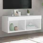 vidaXL Έπιπλο Τηλεόρασης με LED Λευκό 80 x 30 x 30 εκ.