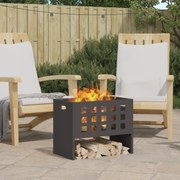 vidaXL Εστία Φωτιάς Ορθογώνια Μαύρη 50x30x40 εκ. Ατσάλι