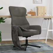 Πολυθρόνα Relax Σκούρο Γκρι Βελούδινη 341109