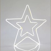 Eurolamp Αστέρι Διπλό 3m Νέον Φωτιζόμενη Ταινία Ψυχρό Λευκό IP44 56x58cm 600-23002
