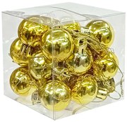 Σετ 18 τεμάχια Χριστουγεννιάτικες Μπάλες Χρυσές 3cm 237744