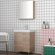 Orabella Vanity 65 Long - Έπιπλο Μπάνιου Επιδαπέδιο με πορσελάνινο νιπτήρα Ege και καθρέπτη ντουλάπι - 70126