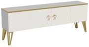 Έπιπλο Τηλεόρασης Caprice 550ARN2163 150x31,4x50cm White-Gold