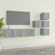 vidaXL Σετ Επίπλων Τηλεόρασης 6 Τεμ. Γκρι Sonoma Επεξεργασμένο Ξύλο