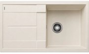 Blanco Metra 5 S Soft White SILGRANIT™ PuraDur™ Γρανιτένιος Νεροχύτης Ένθετος Αντιστρεφόμενος με 1 Γούρνα και Ποδιά 86x50cm