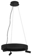 Κρεμαστό Φωτιστικό Μαύρο D73,9xH150cm LED 3000K Ρυθμιζόμενο με Τηλεχειριστήριο Eglo Bruscoli 390053