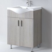 Έπιπλο Μπάνιου Πάγκος Με Νιπτήρα Siena 65 S3BSI065HN0 65x46x83cm Grey-White Πορσελάνη,Μελαμίνη