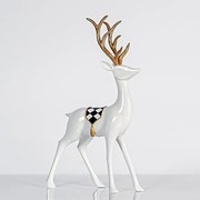 Beauty Home ΤΑΡΑΝΔΟΣ ΛΕΥΚΟΣ, ΜΕ ΧΡΥΣΑ ΚΕΡΑΤΑ, 33cm
