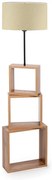 Φωτιστικό δαπέδου Claude Megapap Mdf/fabric Pvc χρώμα καφέ/μπεζ 37x20x140εκ.-GP029-0005,1