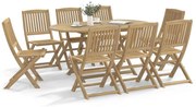 vidaXL Καρέκλες Κήπου Πτυσσόμενες 8 τεμ. 48,5x57x90 εκ. Μασίφ Ακακία