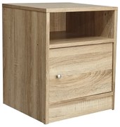 Κομοδίνο Foly με ένα ντουλάπι sonoma 40x40x50εκ Υλικό: 15mm PARTICLE BOARD 049-000069