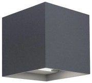 Απλίκα Φωτιστικό Τοίχου Led Marbella Squared H10 Φ10 Bot Lighting-MARBELLA10GQK-Ανθρακί MARBELLA10GQK