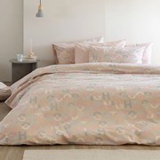 Σεντόνια FL6248 (Σετ 4τμχ) Pink Palamaiki Υπέρδιπλo 240x260cm 100% Βαμβάκι