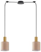 Φωτιστικό Οροφής Δίφωτο Homelighting 77-8613 Gold/Brown