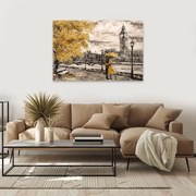 Πίνακας σε καμβά "Big Ben And Yellow Leaves" Megapap ψηφιακής εκτύπωσης 75x50x3εκ.