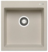 Pyramis Pyragranite Istros 1B Beige Γρανιτένιος Ένθετος Νεροχύτης Με 1 Γούρνα 46x50 cm