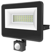 BLACK SENSOR LED SMD FLOOD LUMINAIRE IP66 30W 6000K 3300Lm 230V AC RA80 ACA V3060S