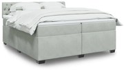 ΚΡΕΒΑΤΙ BOXSPRING ΜΕ ΣΤΡΩΜΑ ΑΝΟΙΧΤΟ ΓΚΡΙ 200X200 ΕΚ. ΒΕΛΟΥΔΙΝΟ 3288708