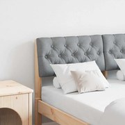 vidaXL Ταπετσαρισμένο κεφαλάρι Ανοιχτό γκρι 120 cm