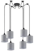 Φωτιστικό Οροφής Κρεμαστό Adept 77-9025 50x300cm 6xE27 60W Grey Homelighting ΥΦΑΣΜΑ