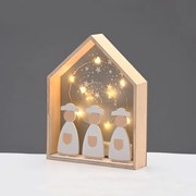 WOODEN HOUSE  10 LED ΛΑΜΠ ΚΑΛΩΔΙΟ ΧΑΛΚΟΥ ΘΕΡΜΟ ΣΤΑΘΕΡΟ ΜΠΑΤ (2ΧΑΑA) 20*4,5*25cm IP20 ACA X051401125