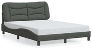 vidaXL Σκελετός Κρεβατιού Χωρίς Στρώμα Γκρι 140x200 εκ.Υφασμάτινο