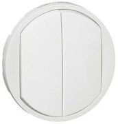 Πλακίδιο Διπλού Διακόπτη White Celiane 068002 Legrand-68002-Λευκό 068002