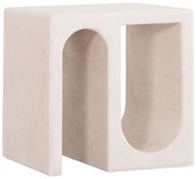 Τραπεζάκι σαλονιού σειρά SANTORINI C18070 MDF σε Υπόλευκο χρώμα 48x38x48,5Υεκ. 48x38x48.5 εκ.