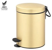 Χαρτοδοχείο 5lt  Χρώμα Brushed Brass Soft Closιng Sanco Waste Bins 90680-AB12