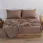Σεντόνι Μονό Με Λάστιχο (100x200+30) Nef-Nef Homeware Basic Καφέ