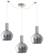 Φωτιστικό Οροφής Τρίφωτο Homelighting 77-8401 Nickel/White