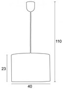 Κρεμαστό Φωτιστικό Οροφής E27 IP20 40cm Arkolight Ρ423-4/40 Γκρι