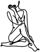 Διακοσμητικό Τοίχου Eve 279ENZ2585 39x50cm Black Wallity Metal
