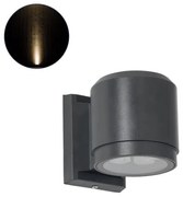 Απλίκα Φωτιστικό Τοίχου LED 12W IP67 Θερμό 2700K Ανθρακί WALLLIGHT-SONA 90481 Globostar-90481-Ανθρακί 90481