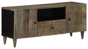 ντουλάπι τηλεόρασης vidaXL ανοιχτό γκρι 105x33,5x46cm μασίφ ξύλο Mango