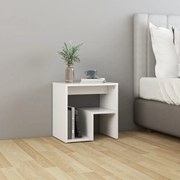 Κομοδίνο Λευκό 40 x 30 x 40 εκ. από Επεξ. Ξύλο 806328