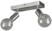 Φωτιστικό Οροφής - Σποτ Vannes R80182007 2xE27 40W 9x26x12cm Nickel Mat RL Lighting Μέταλλο