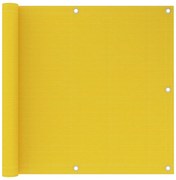 vidaXL Διαχωριστικό Βεράντας Κίτρινο 90 x 600 εκ. από HDPE