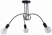 Κρεμαστό Φωτιστικό Οροφής 3xΕ27 40x80 Arkolight-1352-3/3-Μαύρο 1352-3/3