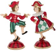 Χριστουγεννιάτικες Διακοσμητικές Φιγούρες Χορευτών (Σετ 2Τμχ) 90790 10x7x17cm Multi