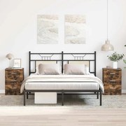 vidaXL Κομοδίνα 2 Τεμ. Καπνιστή Δρυς 38x35x56 εκ. από Επεξεργ. Ξύλο