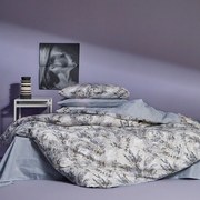 Παπλωματοθήκη Pampas 23 (Σετ 3τμχ) Blue Grey-Ecru Kentia Υπέρδιπλo 220x240cm 100% Βαμβάκι