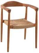 Πολυθρόνα HM9389.01 59,5x56x76,5cm Από Μασίφ Ξύλο Teak Σχοινί Natural-Beige Ξύλο,Σχοινί
