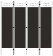 Διαχωριστικό Δωματίου με 4 Πάνελ Καφέ 160 x 180 εκ. - Καφέ