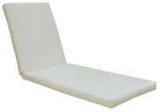 SUNLOUNGER Μαξιλάρι Ξαπλώστρας Ύφασμα Εκρού Water Repellent, Foam Polyester Φερμουάρ-Velcro  196(78 118)x60x7cm [-Εκρού-] [-Ύφασμα-] Ε2017