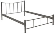 Κρεβάτι &quot;REST&quot;  διπλό από μέταλλο σφυρήλατο σε γκρι χρώμα 150x200
