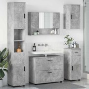 vidaXL Σετ Επίπλων Μπάνιου 5 pcs Γκρι σκυροδέματος 30 x 35 x 192 εκ.