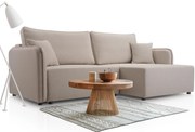 Γωνιακός καναπές Melody-Beige-Δεξιά - 227.00Χ147.00Χ93.00cm