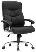Καρέκλα γραφείου διευθυντή Primrose pu μαύρο 65x74x120 εκ.